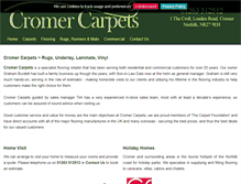 Tablet Screenshot of cromercarpets.com